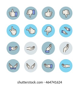 Hand gesture icons