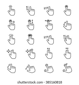 Hand Gesture Icons Line