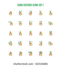 Hand Gesture Icons Set