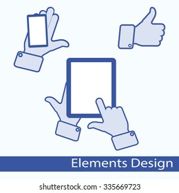 Hand gesture icons vector