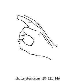 Hand gesture illustration. vector and sign logo