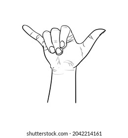 Hand gesture illustration. vector and sign logo