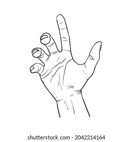 Hand gesture illustration. vector and sign logo