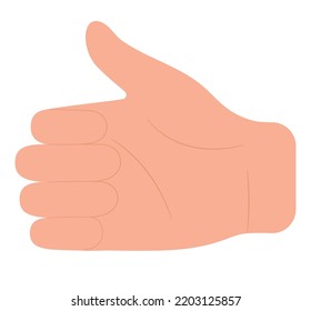 hand gesture of like over white