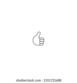 Hand gesture line icon design isolated on white background. Finger.