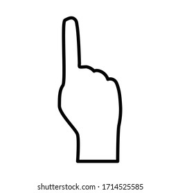 hand gesture line icon object