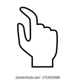 hand gesture line icon object