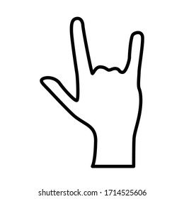objeto icono de línea de gesto manual
