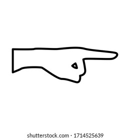 objeto icono de línea de gesto manual