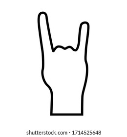 hand gesture line icon object
