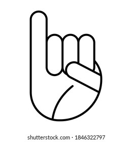 Hand gesture line icon. Promise sign with little finger vector illustration.