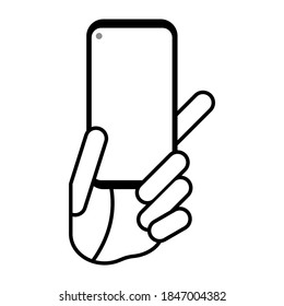 Handphone On Hand Stock Vectors Images Vector Art Shutterstock