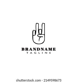 Handgetik-Logo-Cartoon-Design-Symbol moderne Vektorgrafik