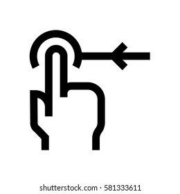 Hand gesture mini line, icon, background and graphic. The icon is black and white, linear  flat, vector, pixel perfect, minimal, suitable for web and print. 