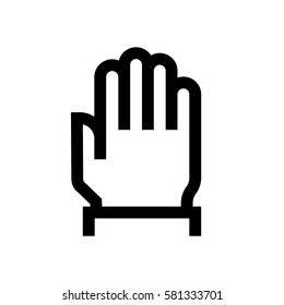 Hand gesture mini line, icon, background and graphic. The icon is black and white, linear  flat, vector, pixel perfect, minimal, suitable for web and print. 