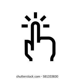 Hand gesture mini line, icon, background and graphic. The icon is black and white, linear  flat, vector, pixel perfect, minimal, suitable for web and print. 