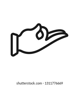 hand gesture. minimal thin line web icon. simple vector illustration outline. concept for infographic website or app.