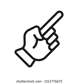 hand gesture. minimal thin line web icon. simple vector illustration outline. concept for infographic website or app.