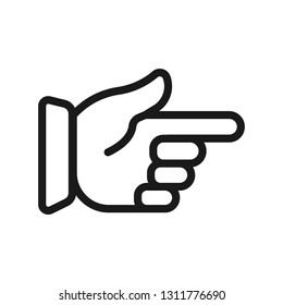 hand gesture. minimal thin line web icon. simple vector illustration outline. concept for infographic website or app.
