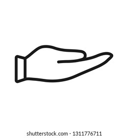 hand gesture. minimal thin line web icon. simple vector illustration outline. concept for infographic website or app.