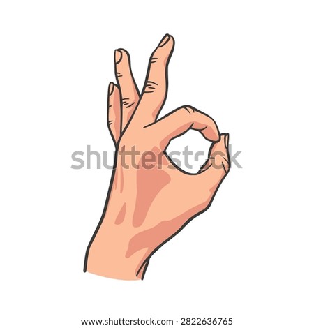 Hand gesture ok sign affirmative symbol excellent approval symbol this gesture indicates acceptance or success