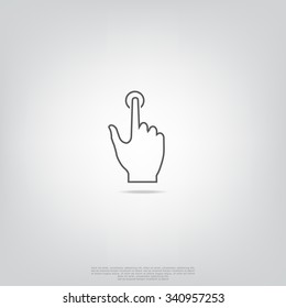 Hand gesture one finger single tap