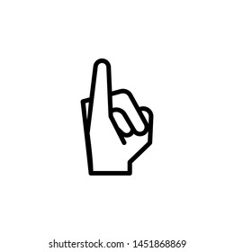Hand gesture gesture outline icon. Element of hand gesture illustration icon. signs, symbols can be used for web, logo, mobile app, UI, UX