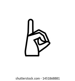 Hand gesture gesture outline icon. Element of hand gesture illustration icon. signs, symbols can be used for web, logo, mobile app, UI, UX