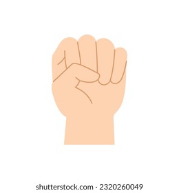 Hand gesture Pain. Vector image