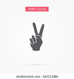 Hand gesture peace sign