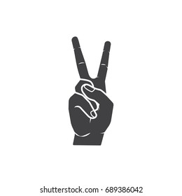 Hand gesture peace sign
