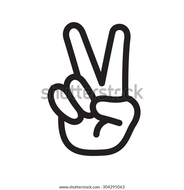 Hand gesture peace
sign