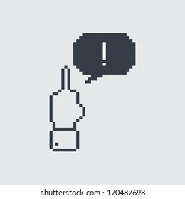 hand gesture pixel art