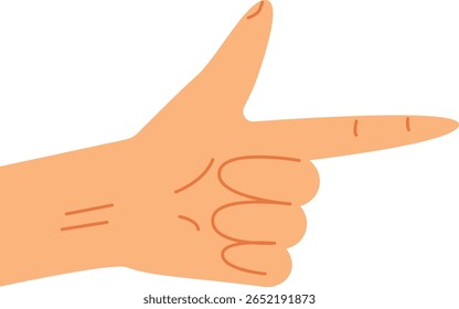 Ilustração à Direita com Apontamento de Gesto da Mão
