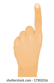 Hand gesture - pointing. Vector illustration