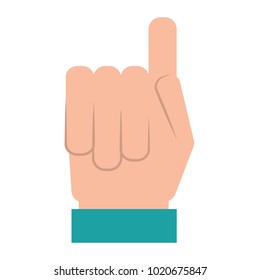 hand gesture with a raised index finger