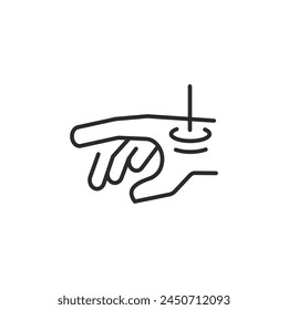 Hand gesture remote control icon. An intuitive representation of touchless gesture commands for controlling digital devices, symbolizing interaction technology and smart systems. Vector illustration