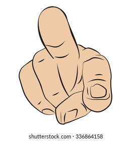 Hand gesture representing butting bull