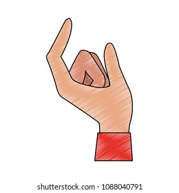 Hand with gesture scribble