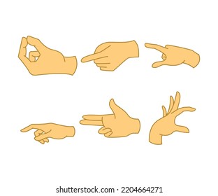 hand gesture set vector illustration