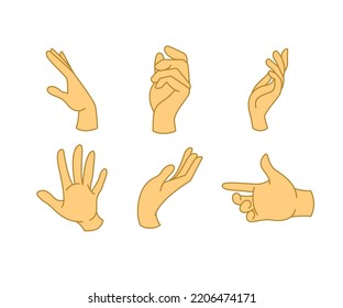 hand gesture set vector illustration