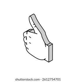 hand gesture shows class isometric icon vector. hand gesture shows class sign. isolated symbol illustration