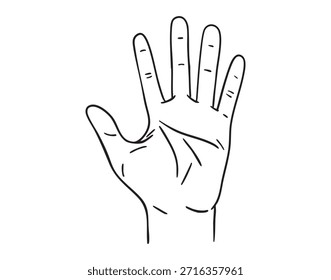 Mão gesto sinal doodle definir paz ok mão desenhada. Ilustração vetorial