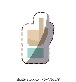 Hand gesture sign icon vector illustration graphic design
