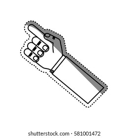 Hand gesture sign icon vector illustration graphic design