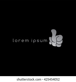 hand gesture sign logotype theme vector art illustration