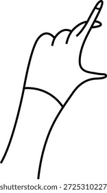 ilustração de vetor de sinal de gesto da mão