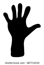 hand gesture silhouette vector symbol icon design. Beautiful illustration isolated on white background