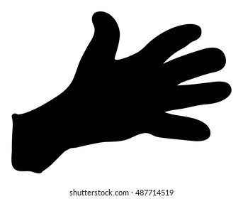hand gesture silhouette vector symbol icon design. Beautiful illustration isolated on white background
