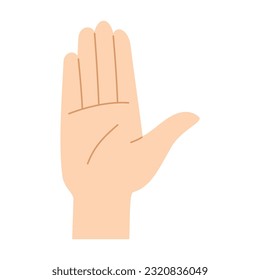 Hand gesture stop. Vector image